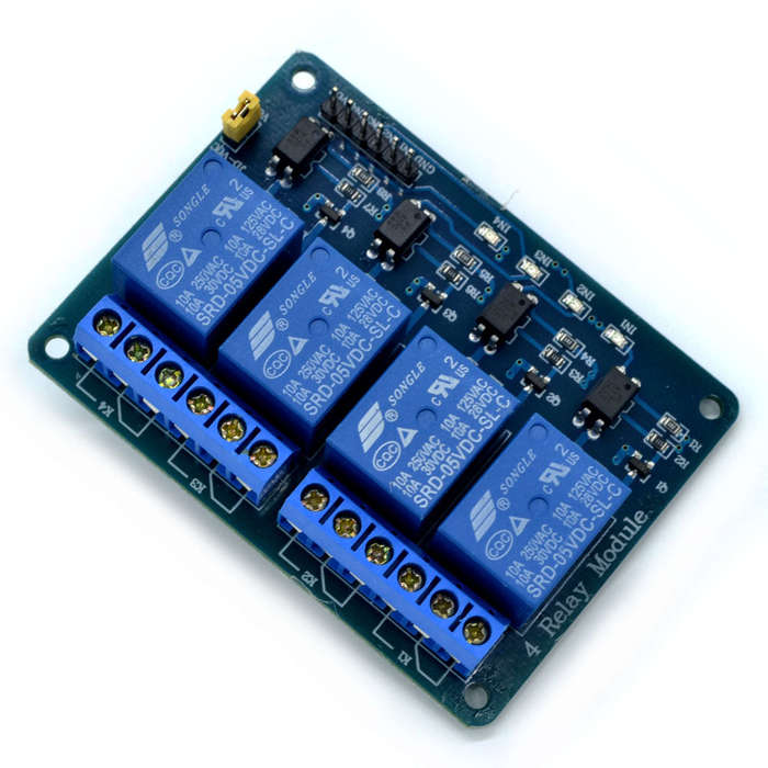 Relay Switch Control Component Electronic Component Card 4 Channel (5V Coil) | Electronics Component