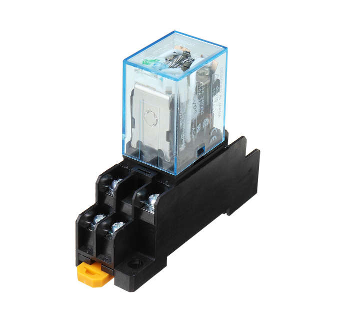 Power Relay Switch Control Component Electronic Component With Din Rail Bracket (12V Coil, 10A 25...