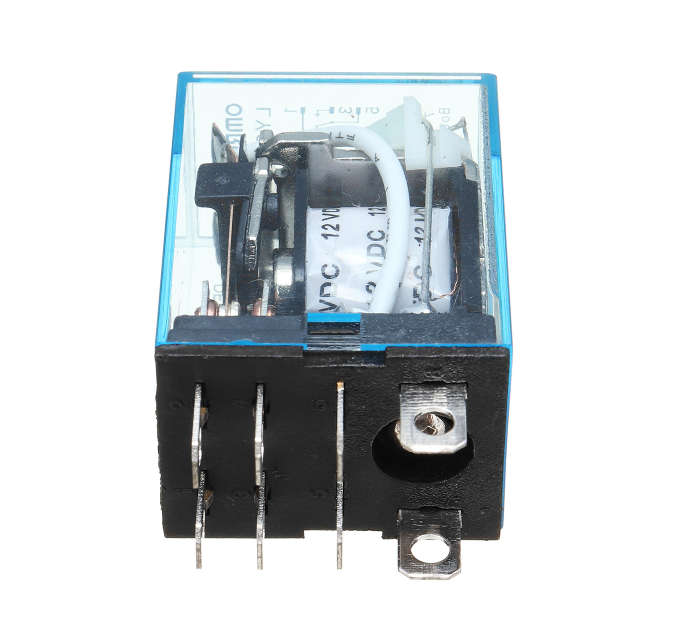 Power Relay Switch Control Component Electronic Component With Din Rail Bracket (12V Coil, 10A 25...