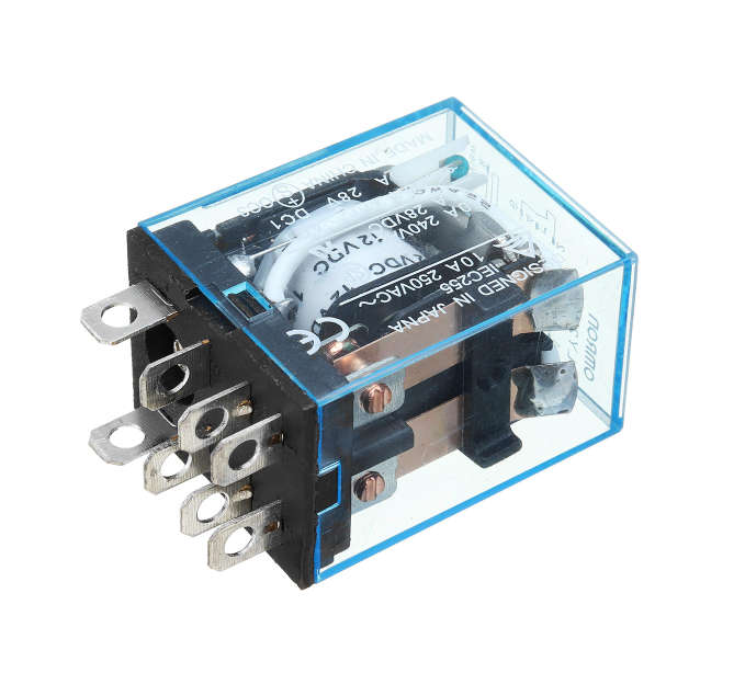 Power Relay Switch Control Component Electronic Component With Din Rail Bracket (12V Coil, 10A 25...