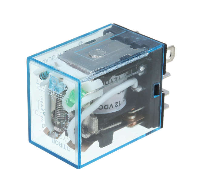 Power Relay Switch Control Component Electronic Component With Din Rail Bracket (12V Coil, 10A 25...
