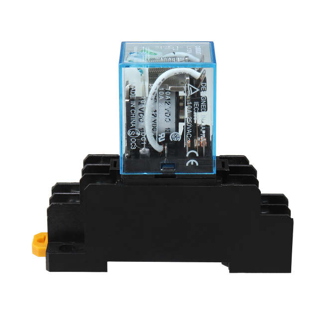 Power Relay Switch Control Component Electronic Component With Din Rail Bracket (12V Coil, 10A 25...