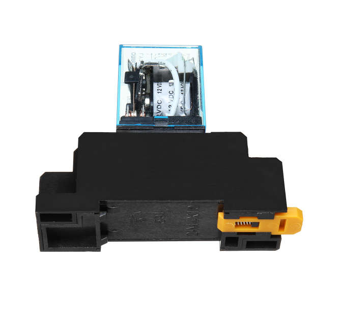 Power Relay Switch Control Component Electronic Component With Din Rail Bracket (12V Coil, 10A 25...
