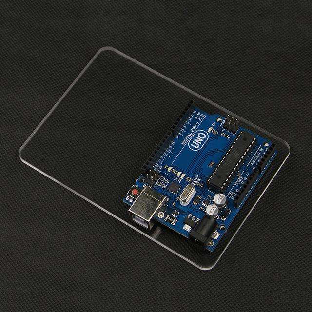 Arduino Uno Transparent Acrylic Mounting Plate with 400P Breadboard | Electronics Component