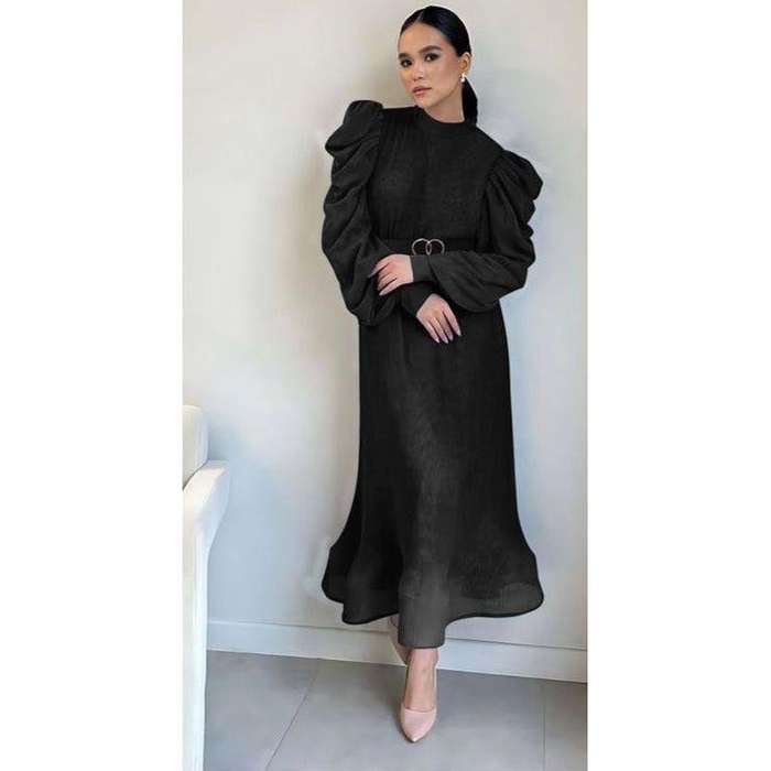 Long Sleeve Round Neck Dress