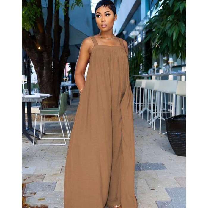 Sleeveless Wide Leg Jumpsuit