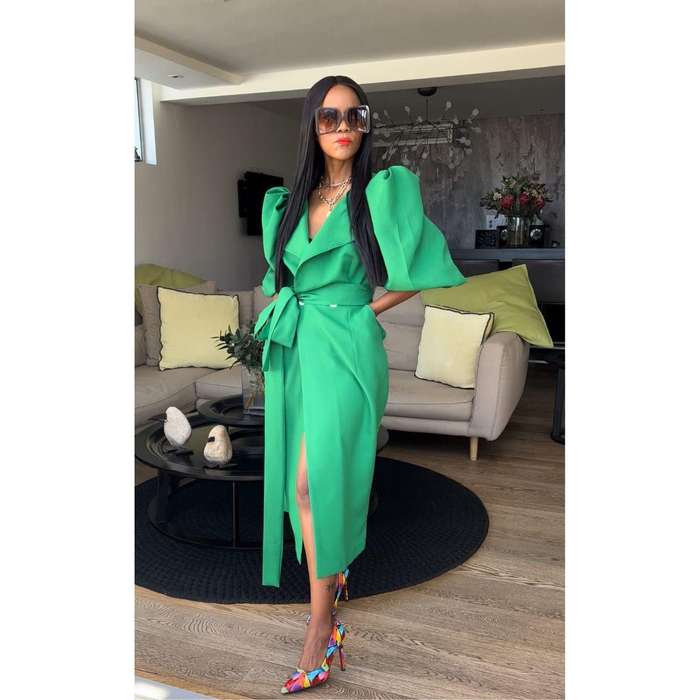 Vintage Overlap Slit Dress
