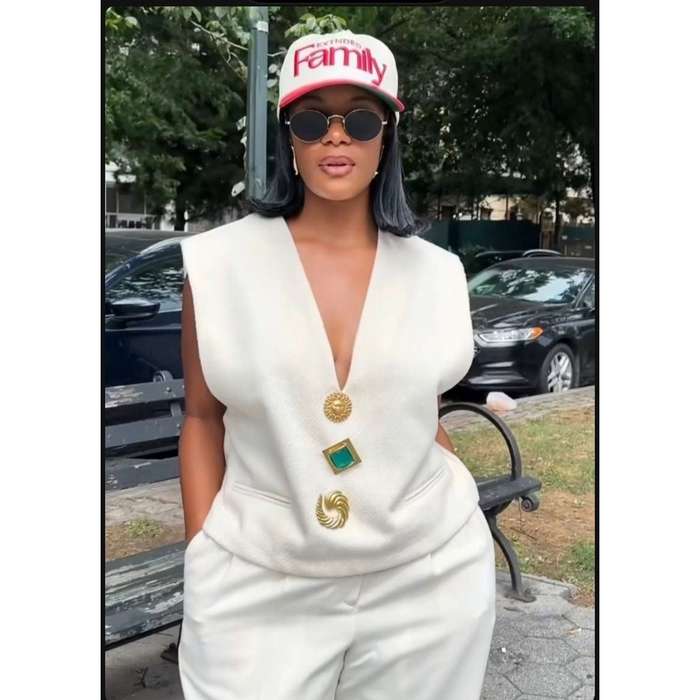 Fashion V-Neck Sleeveless Deep formal Wear 2 Piece Set