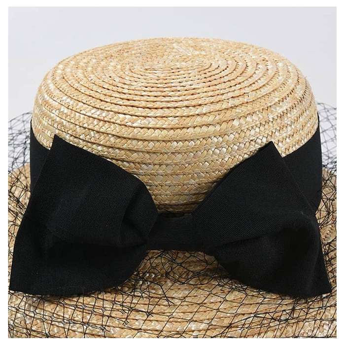 Straw Hat With Mesh