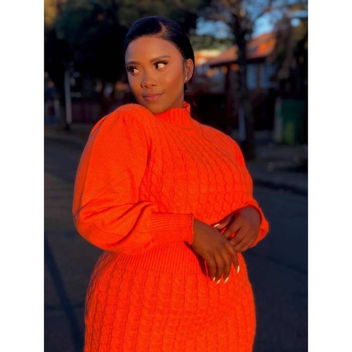 Knitted Turtleneck Sleeve Dress