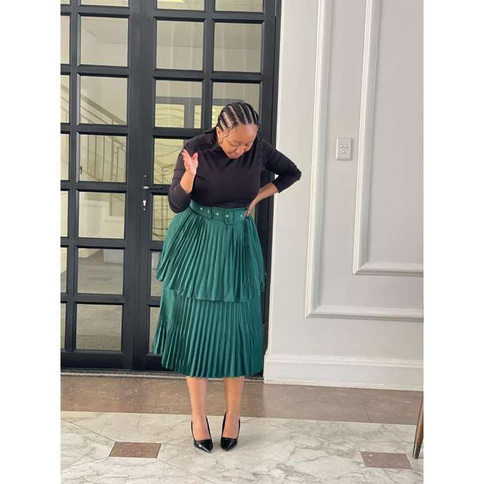 Vintage Pleated Patchwork Skirt