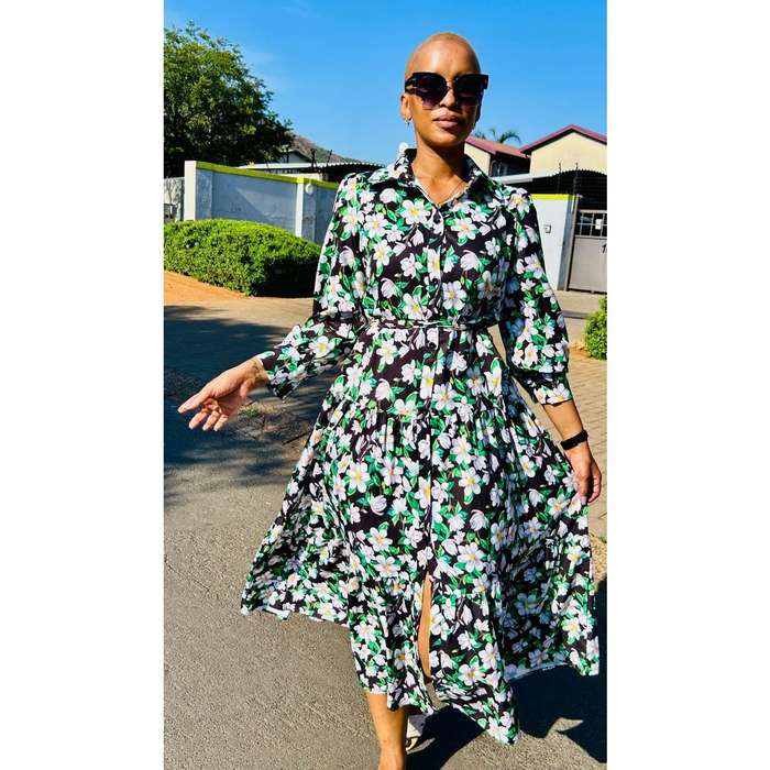 Vintage V-Neck Floral Dress