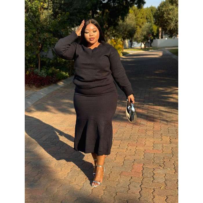 Knitted Sweater Set - Half Sleeve, Casual Autumn/Winter Two Piece Outfit