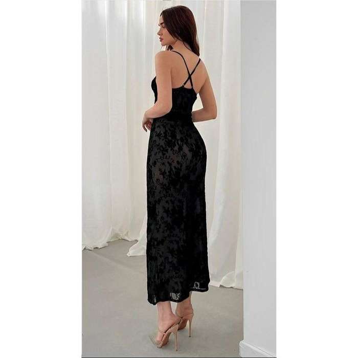 Mesh Bodycon Maxi Dress.