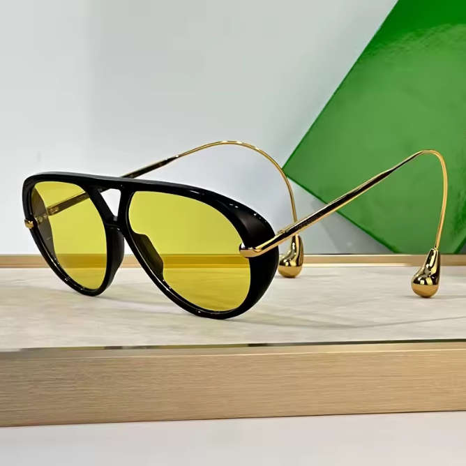 Double Bridge Luxury Brand Designer Oversized Pilot Sunglasses