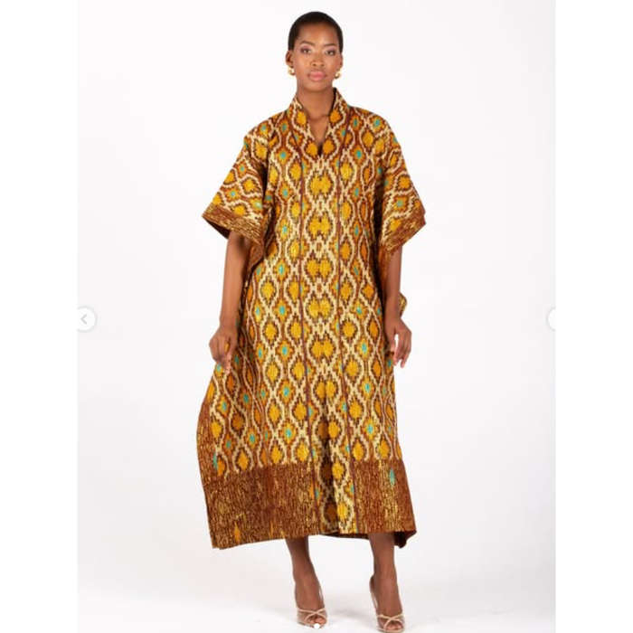 Kaftan African Soft Cotton Print Loose Dress