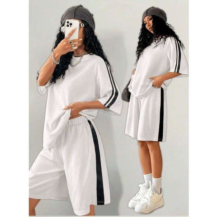 Rapper Loose-Fit 2pcs T-Shirt And Shorts Set