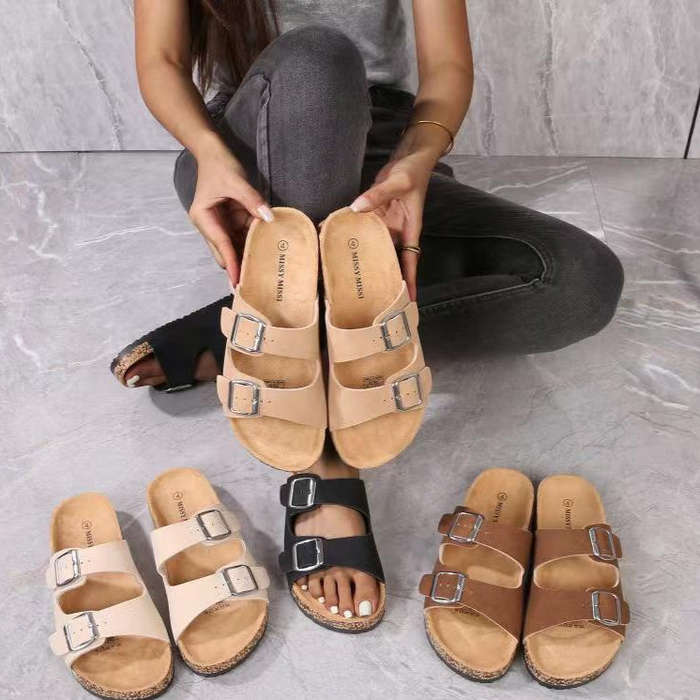 Ladies Double Pointed Buckle Sandal