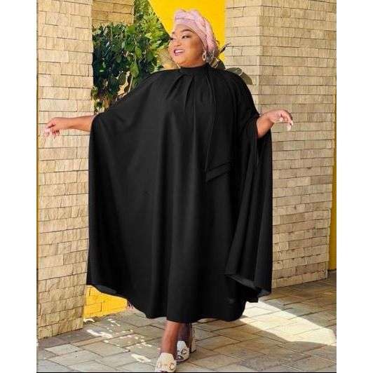 Majestic Elegant Cape-Sleeve Dress