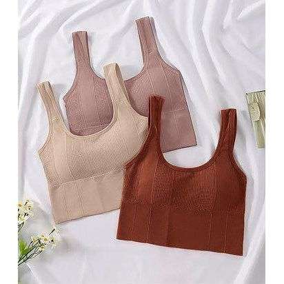 Women's Plain-Color Ribbed Top