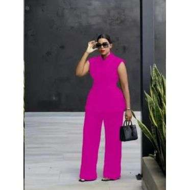 Sleeveless Top and Long Pants 2 Piece Set