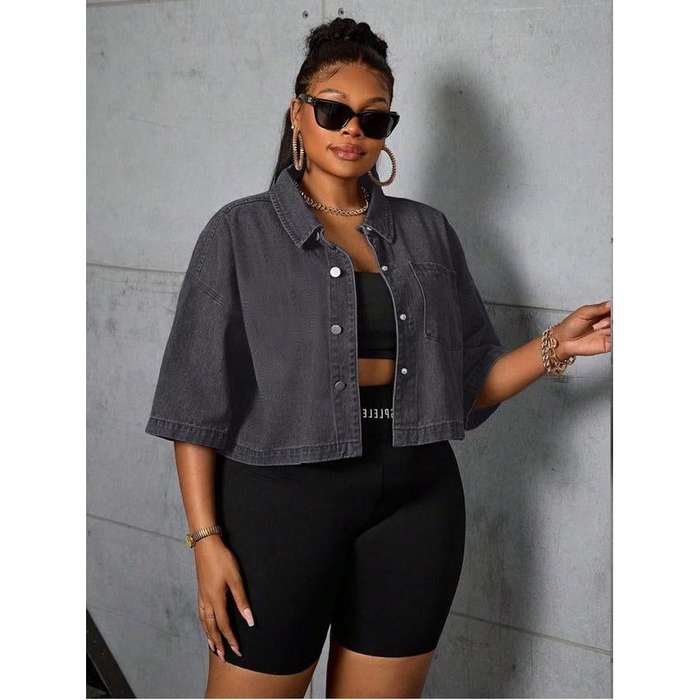 Women Sleeveless Denim Short Jacket