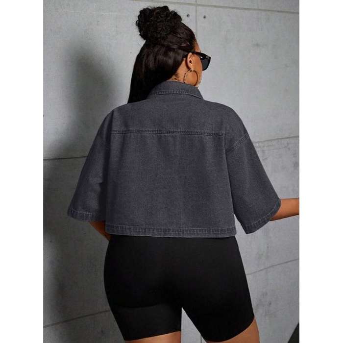 Women Sleeveless Denim Short Jacket