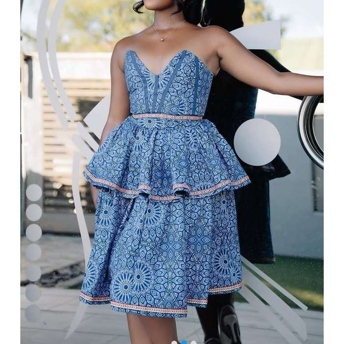 Boobtube Elegant African Print Dress