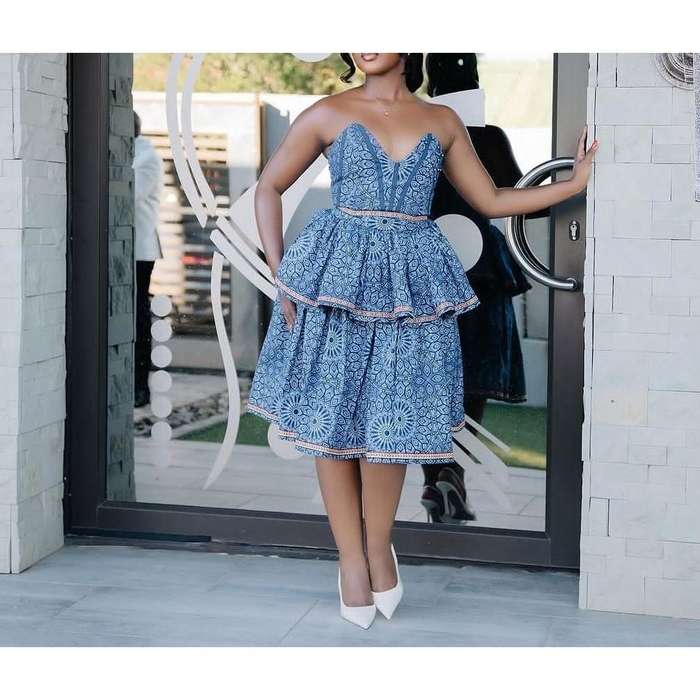 Boobtube Elegant African Print Dress