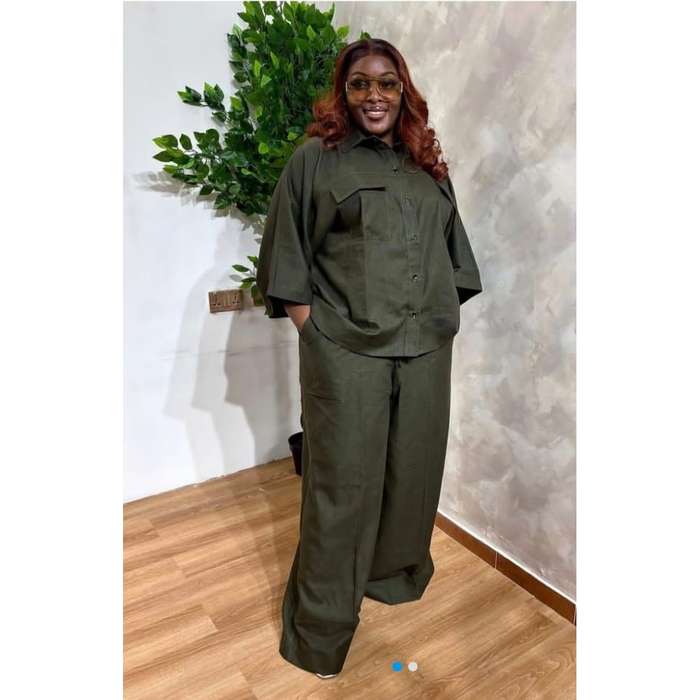 Plus Size Shirt and Long Pants set