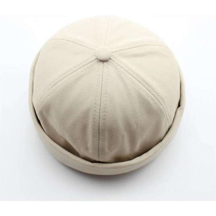 Unisex Solid Color Flat-Top Hat.