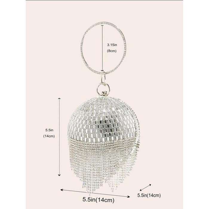 Rhinestone Round Clutch Handbag