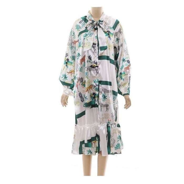 Floral Print Vintage Shirt Dress