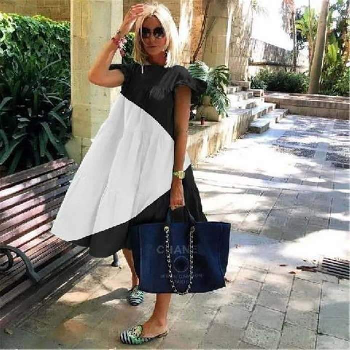 Patchwork Midi Summer Dress