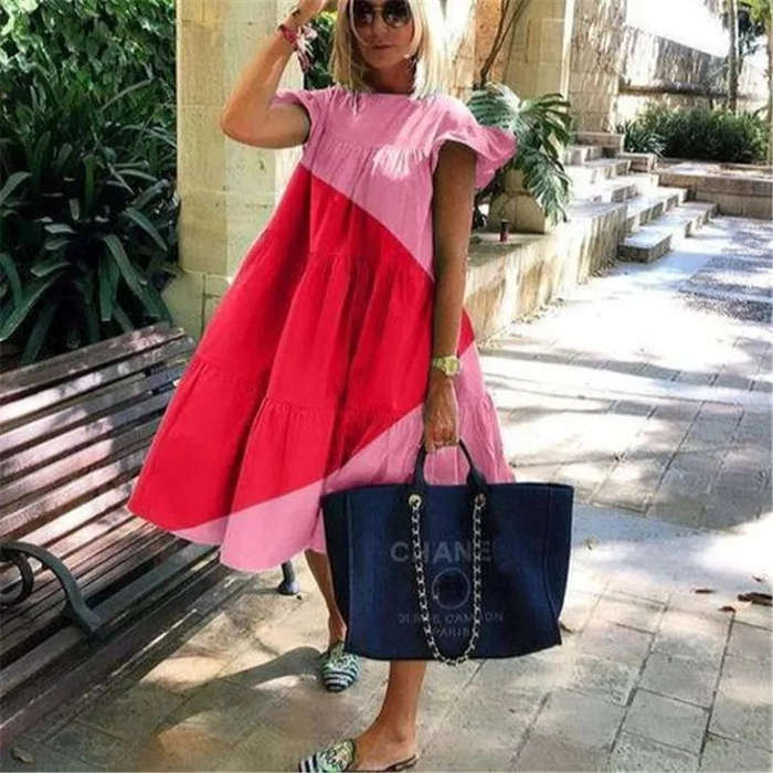 Patchwork Midi Summer Dress