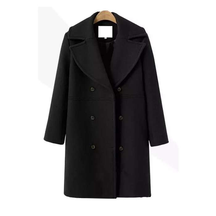 Turn-Down Collar Coat