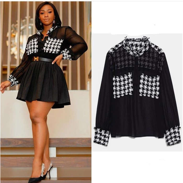 Plaid Detailed Blouse