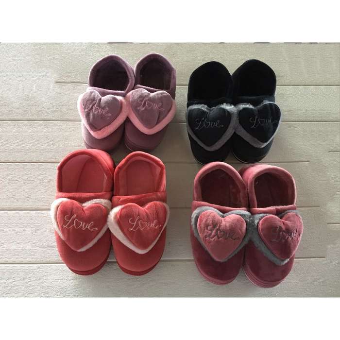 Cozy Fuzzy Home Slippers - BLACK / 5-6(260)
