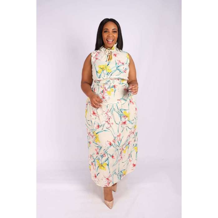 Sleeveless Floral Maxi Dress 