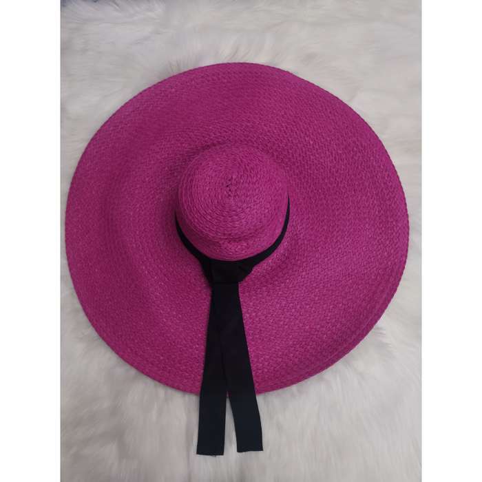 Straw Summer Hat - PURPLE