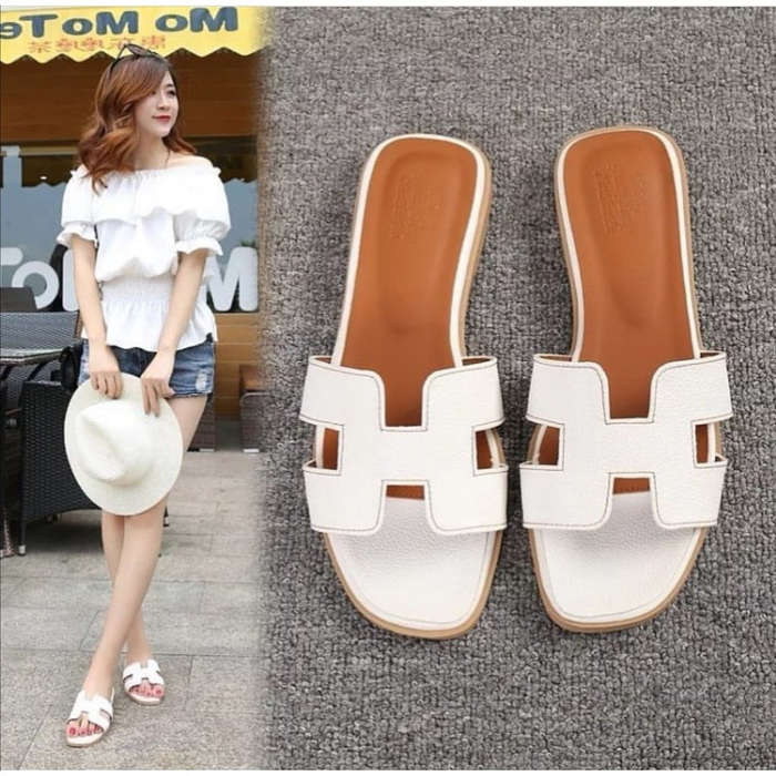 H-shaped slippers flat sandal