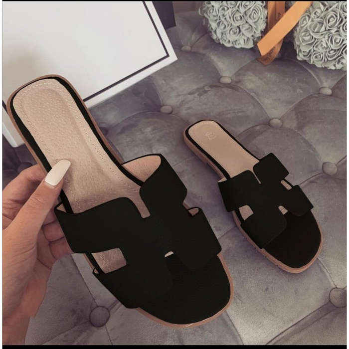H-shaped slippers flat sandal