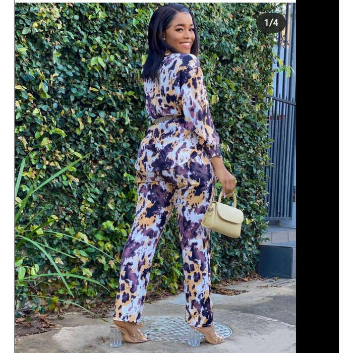 Print Sheryl Twin Set - DEEP GREEN / S