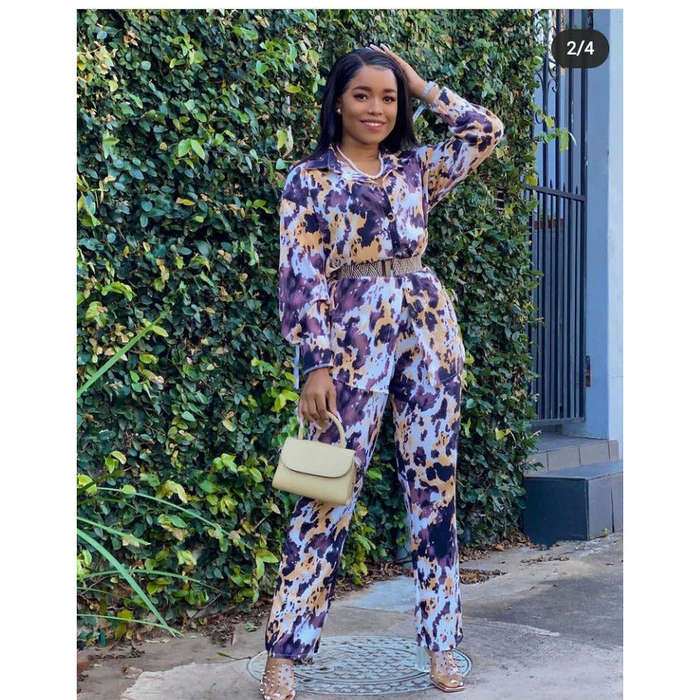 Print Sheryl Twin Set - DEEP GREEN / S