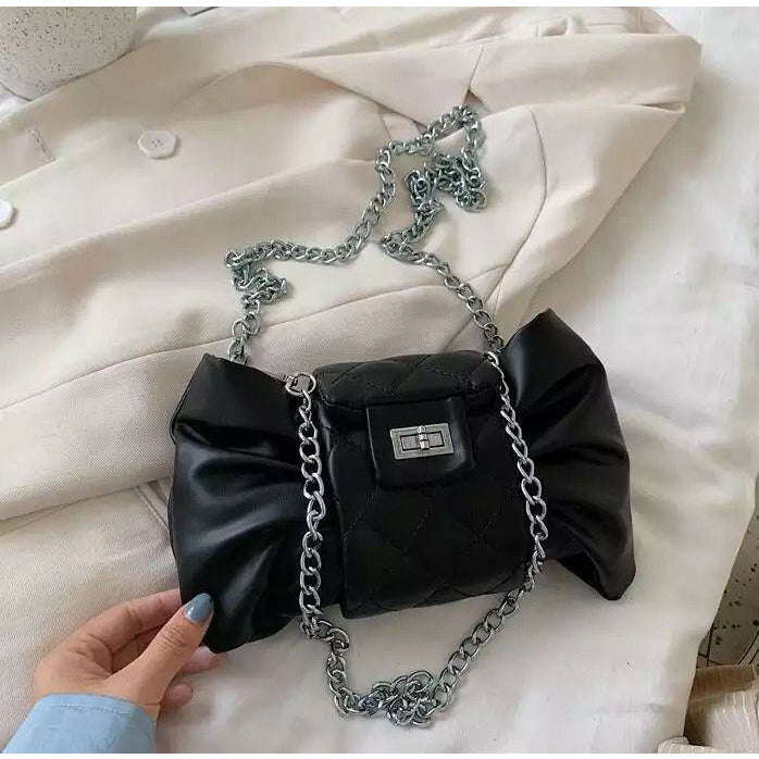 Crossbody Chain Bow Messenger Small Bag