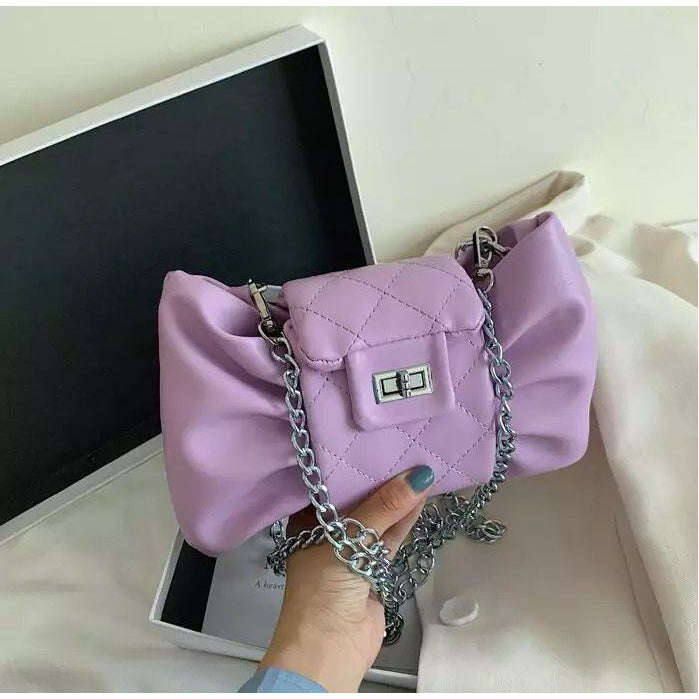 Crossbody Chain Bow Messenger Small Bag