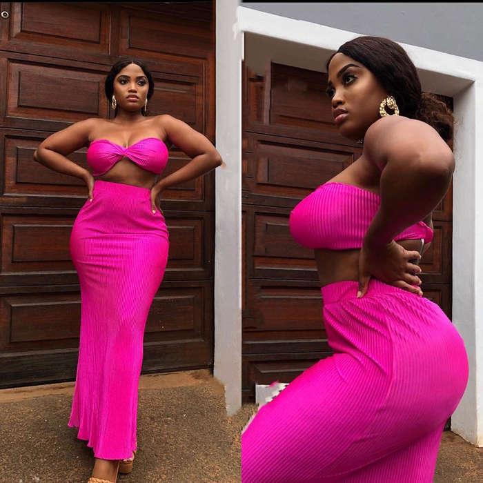 Solid Color Pleated Skirt and Top Set