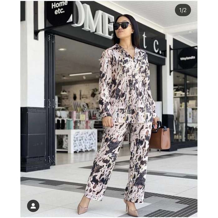 Print Sheryl Twin Set - DEEP GREEN / S