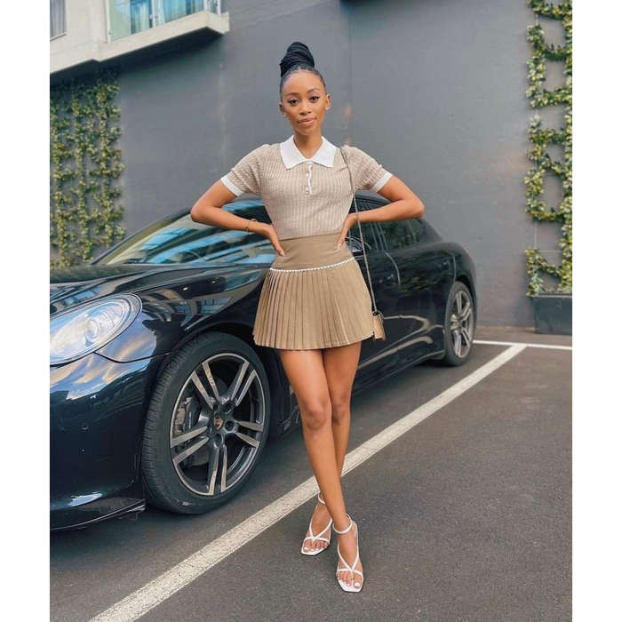 Knitted Top & Mini Skirt Set