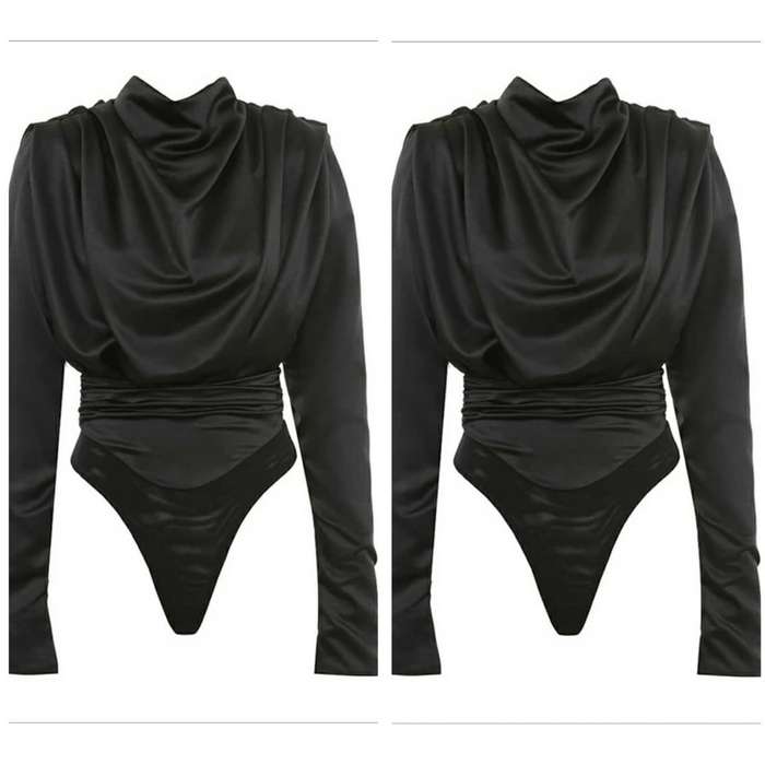 Turtleneck Satin Bodysuit